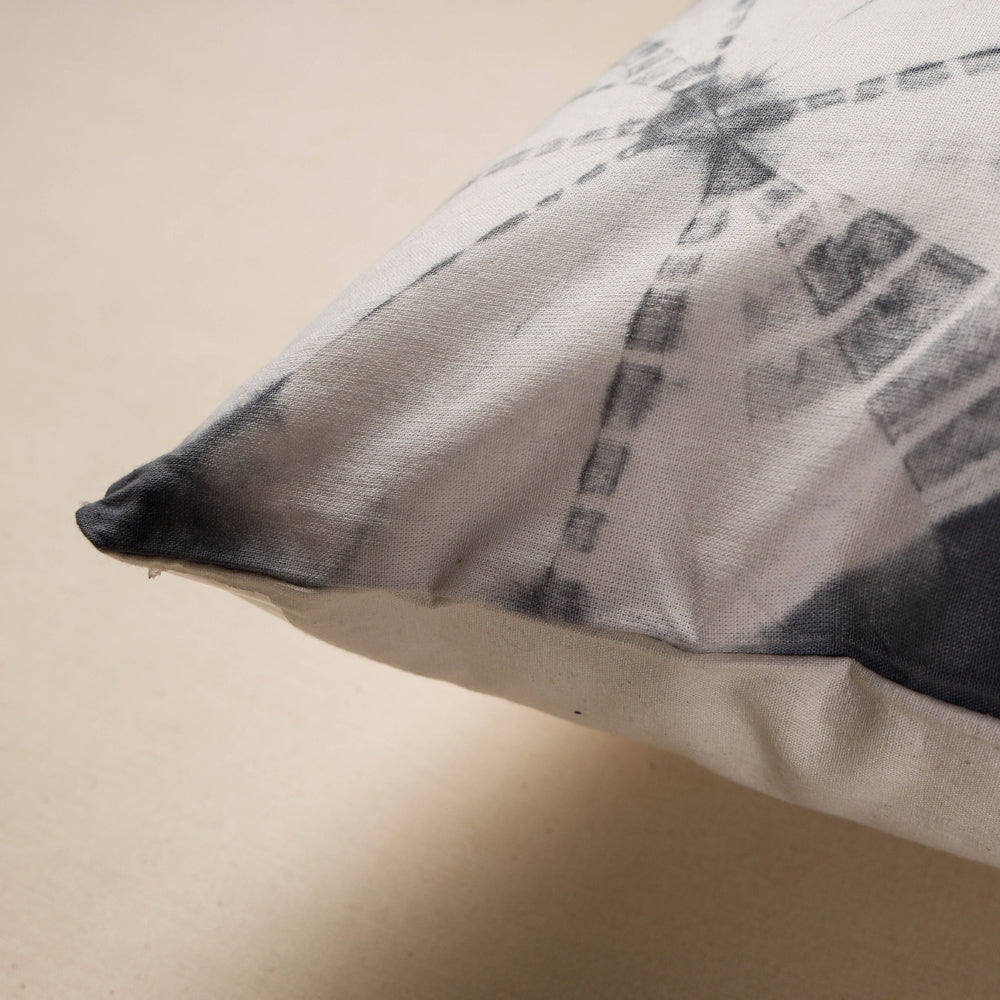 Beige - Tie & Dye Cotton Shibori Cushion Cover