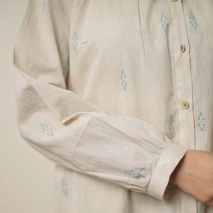 Beige - Jacquard Cotton Co-Ord Set 05