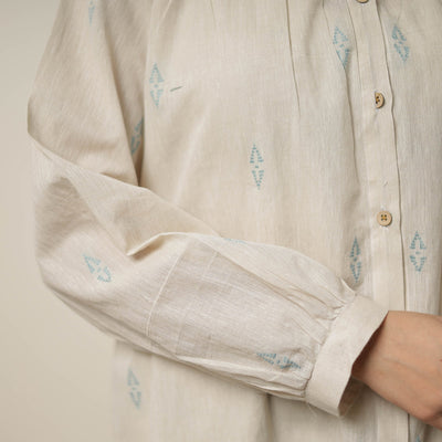 Beige - Jacquard Cotton Co-Ord Set 05