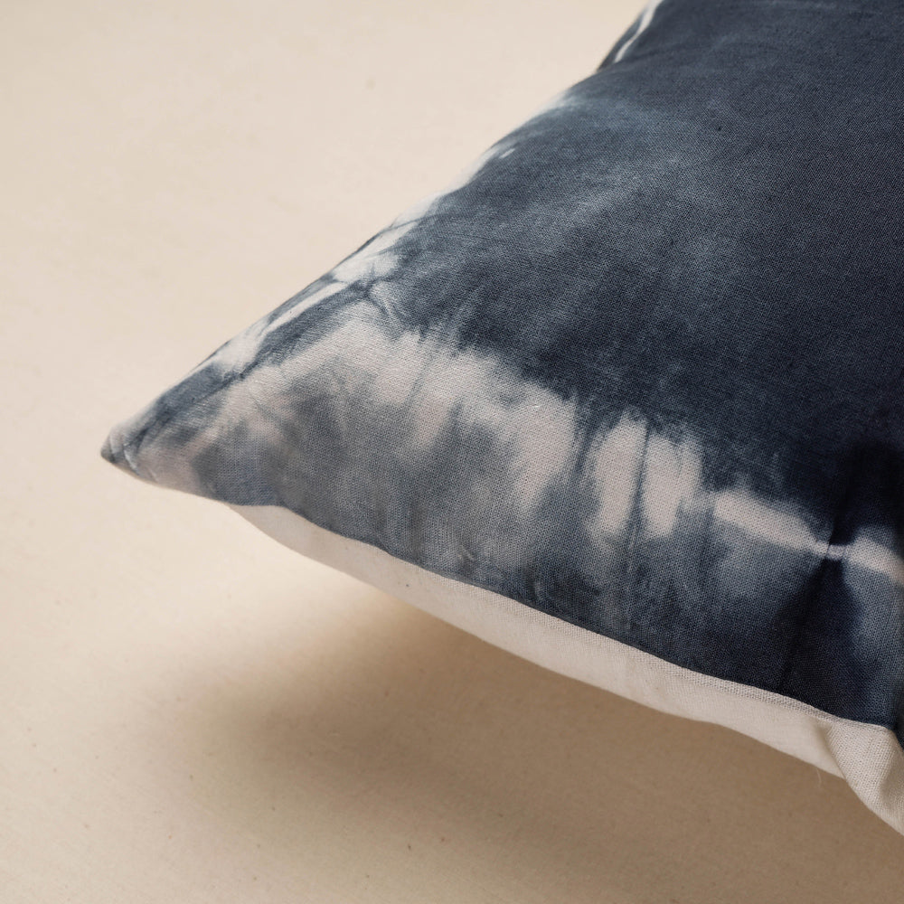 Black - Tie & Dye Cotton Shibori Cushion Cover