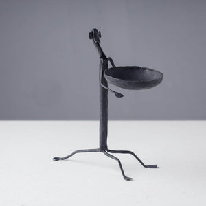 Bastar Tribal Wrought Iron Monkey Candle Stand (4 x 3 in)