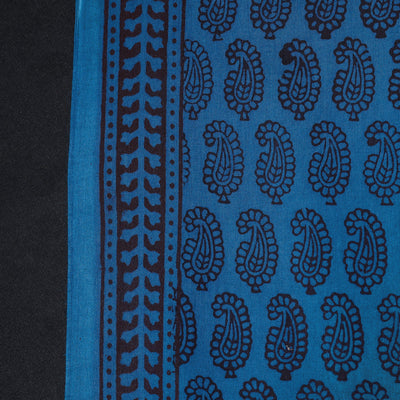 Blue - Bagh Hand Block Printed Cotton Fabric