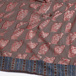 Brown - Rangoli Bindaas Block Printed Cotton Blouse Piece