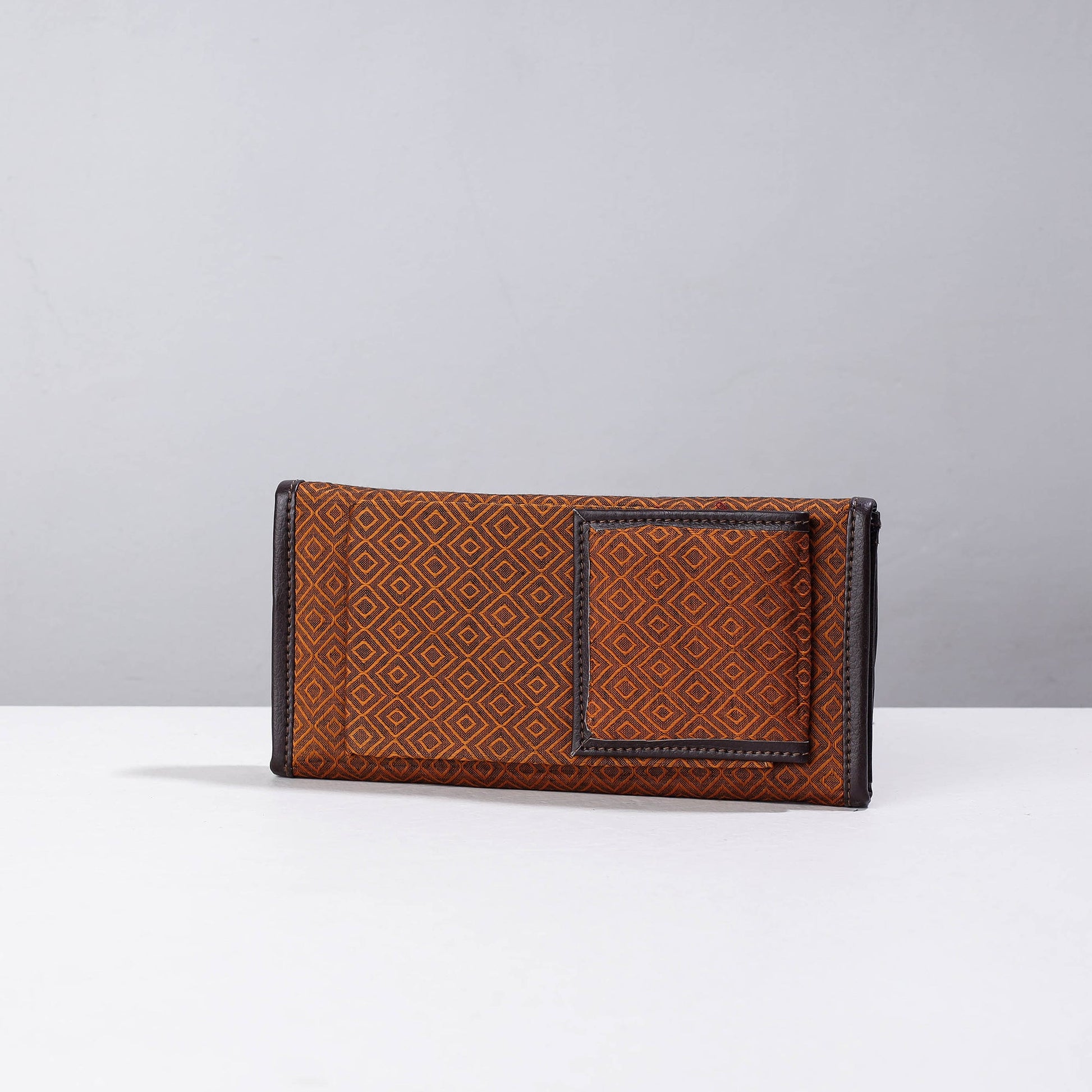 Brown - Handpainted Kalamkari Natural Dyed Cotton Clutch