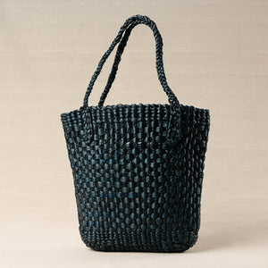 Black - Handmade Organic Water Hyacinth Hand Bag from Assam