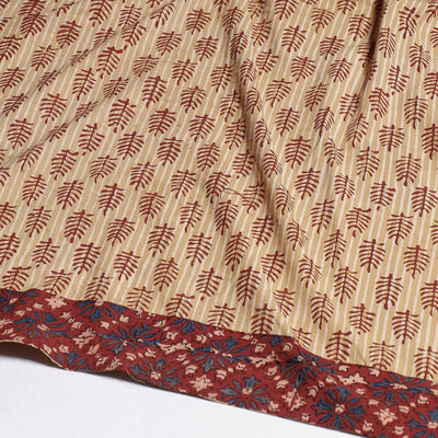 Brown - Rangoli Akola Block Printed Cotton Blouse Piece