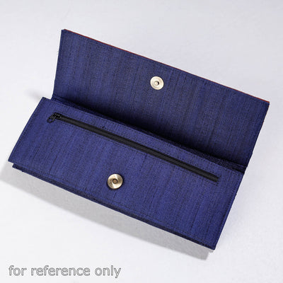Brown - Handpainted Kalamkari Natural Dyed Ghicha Silk Clutch