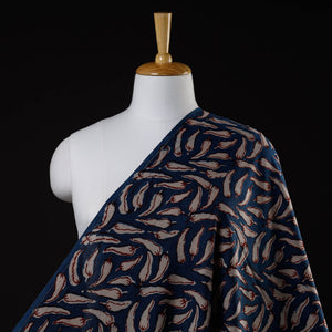 Blue - Cotton Bindaas Hand Block Print Fabric