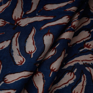 Blue - Cotton Bindaas Hand Block Print Fabric