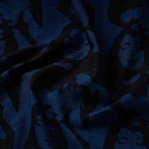 Blue - Bindaas Cotton Hand Block Print Fabric
