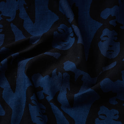 Blue - Bindaas Cotton Hand Block Print Fabric