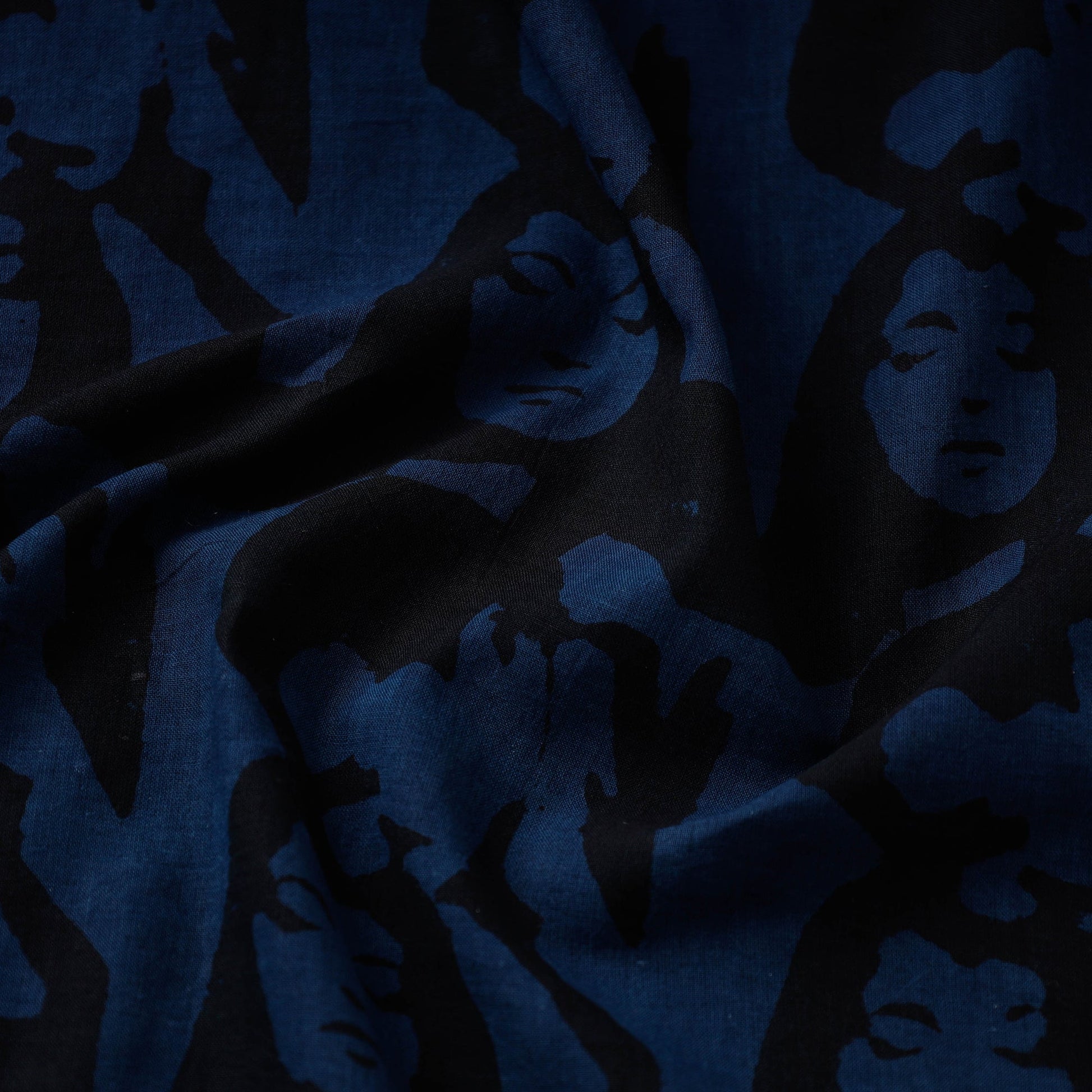 Blue - Bindaas Cotton Hand Block Print Fabric