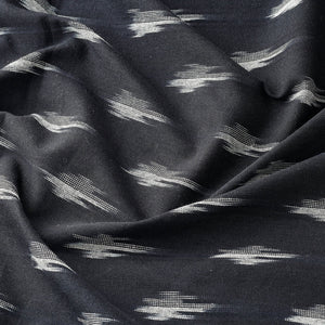 Black - Pure Cotton  Pochampally Ikat Fabric
