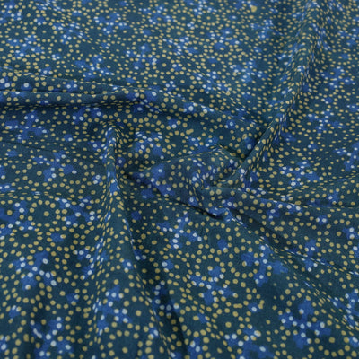 Blue - Akola Block Printing Jhiri Handloom Cotton Single Bed Cover (97 x 59 in)