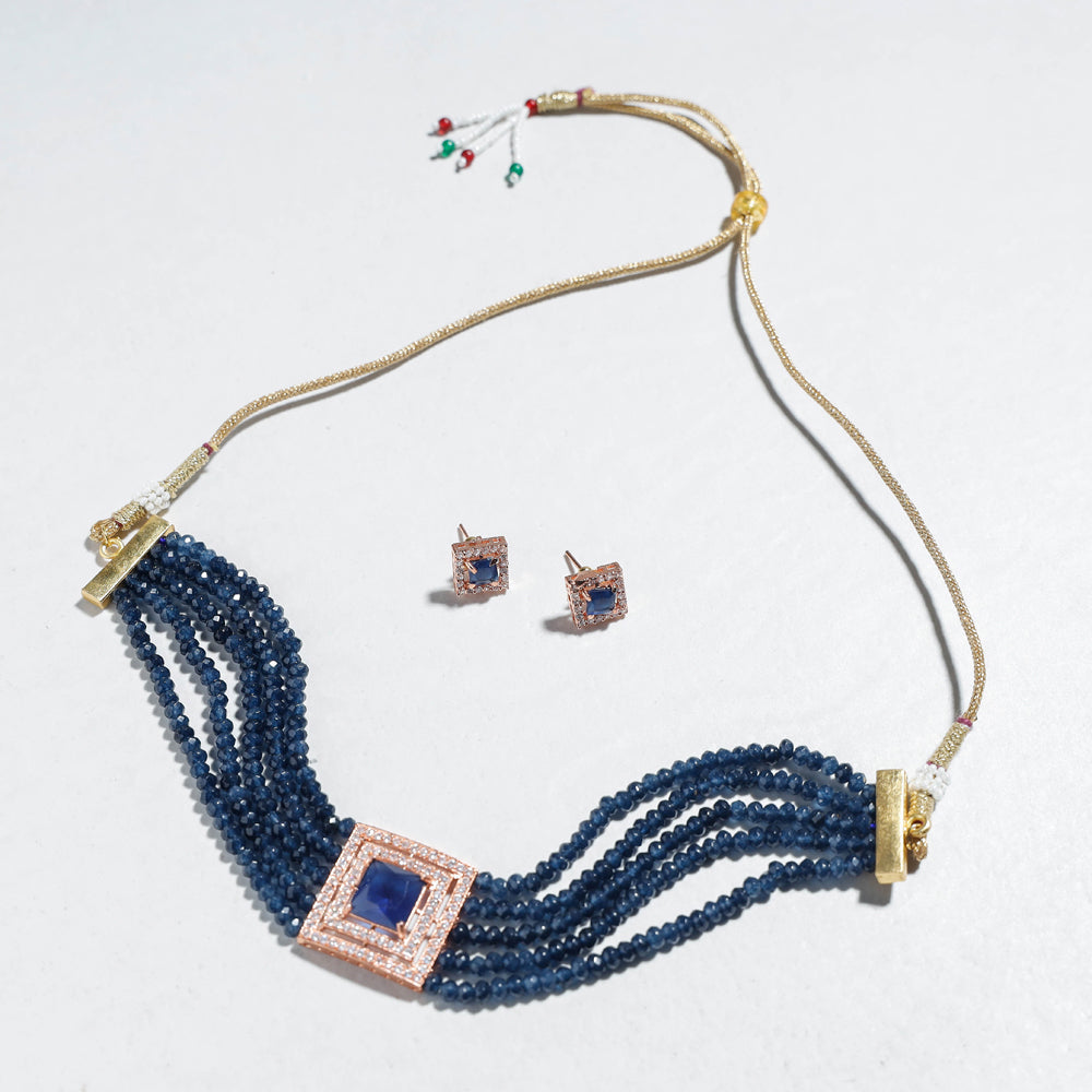 Antique Finish Beadwork Necklace Set