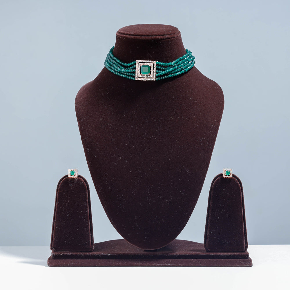 Antique Finish Beadwork Necklace Set