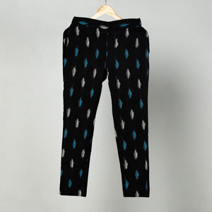 Black - Pochampally Ikat Cotton Tapered Pant for Women