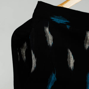 Black - Pochampally Ikat Cotton Tapered Pant for Women