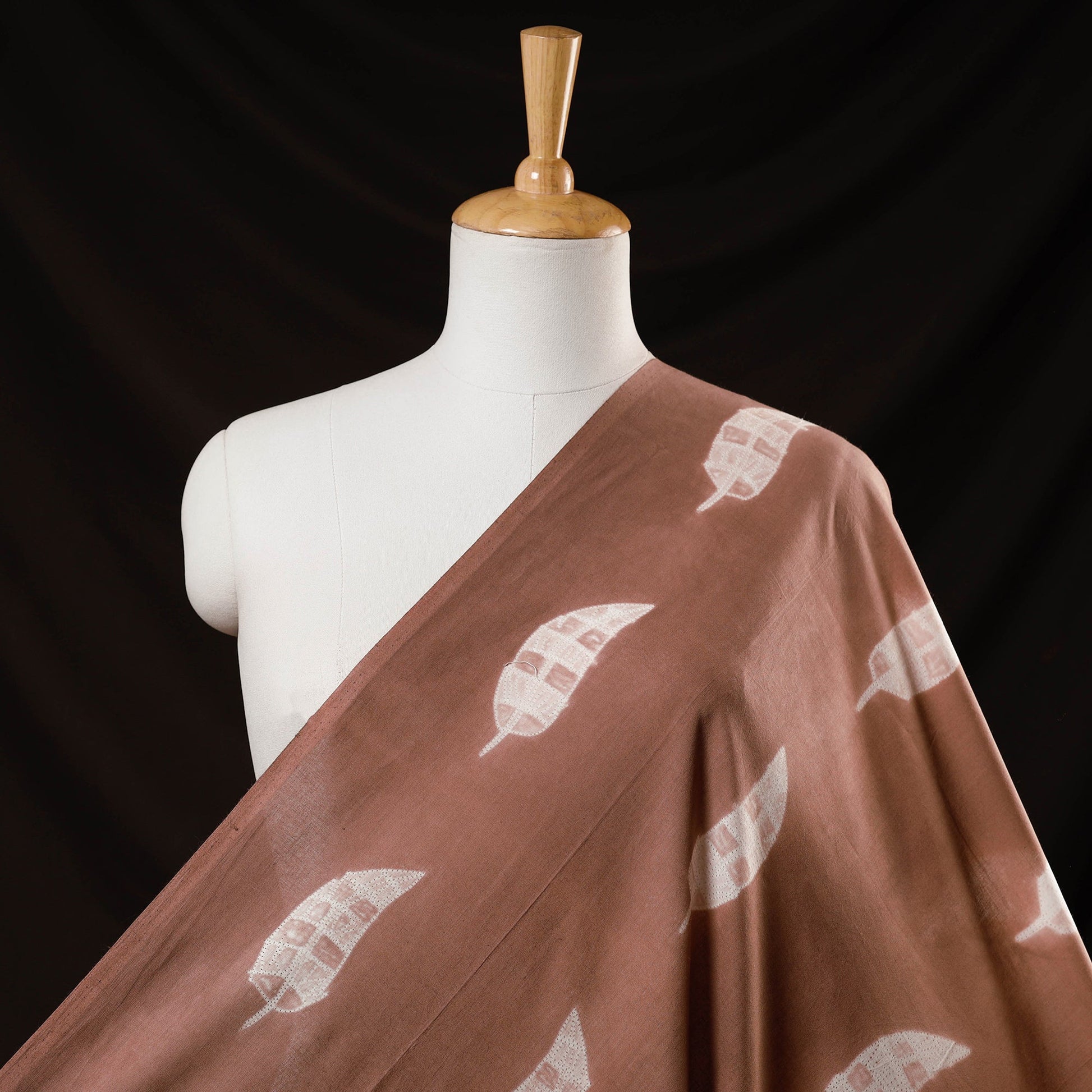 Brown - Nui Shibori Tie-Dye Cotton Fabric
