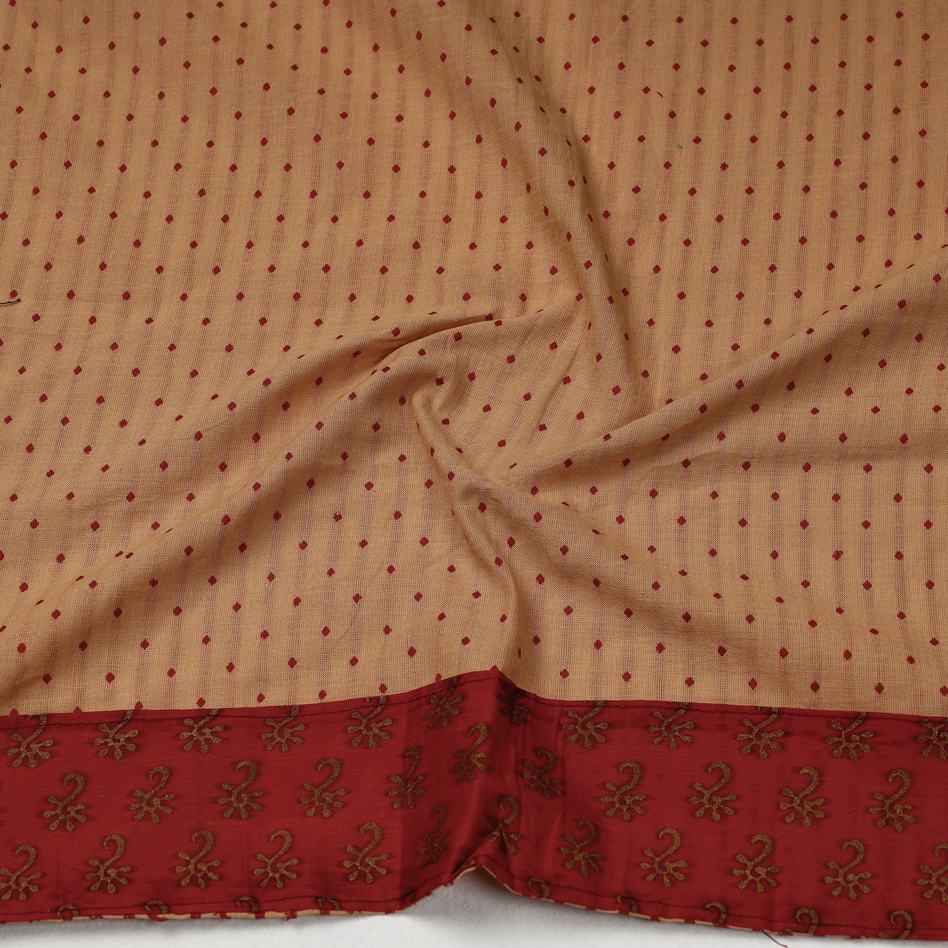 Beige - Jacquard Cotton Blouse Piece