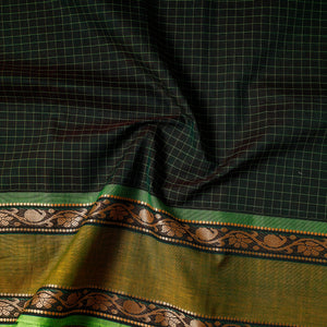Black - Kanchipuram Cotton Precut Fabric (1.4 Meter)