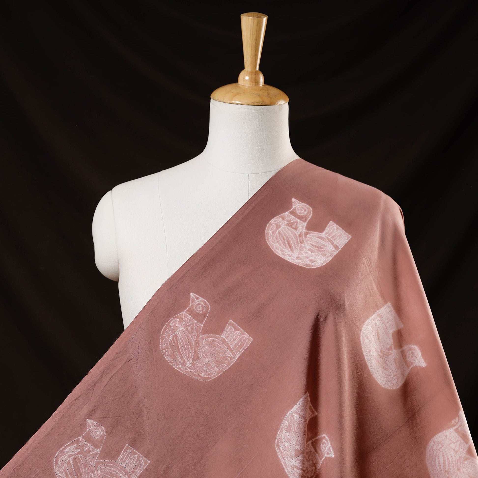 Brown - Nui Shibori Tie-Dye Cotton Fabric