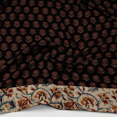 Black - Bagh Block Printed Cotton Blouse Piece