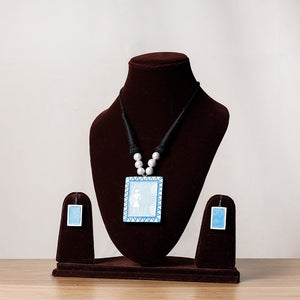 Bishnupur Handpainted Terracotta Necklace Set
