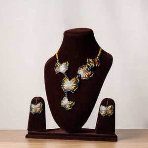 Bishnupur Handpainted Terracotta Necklace Set