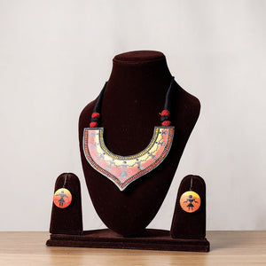 Bishnupur Handpainted Terracotta Necklace Set
