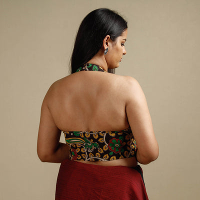 Black - Kalamkari Printed Cotton Stitched Blouse