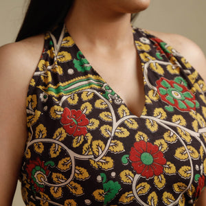 Black - Kalamkari Printed Cotton Stitched Blouse