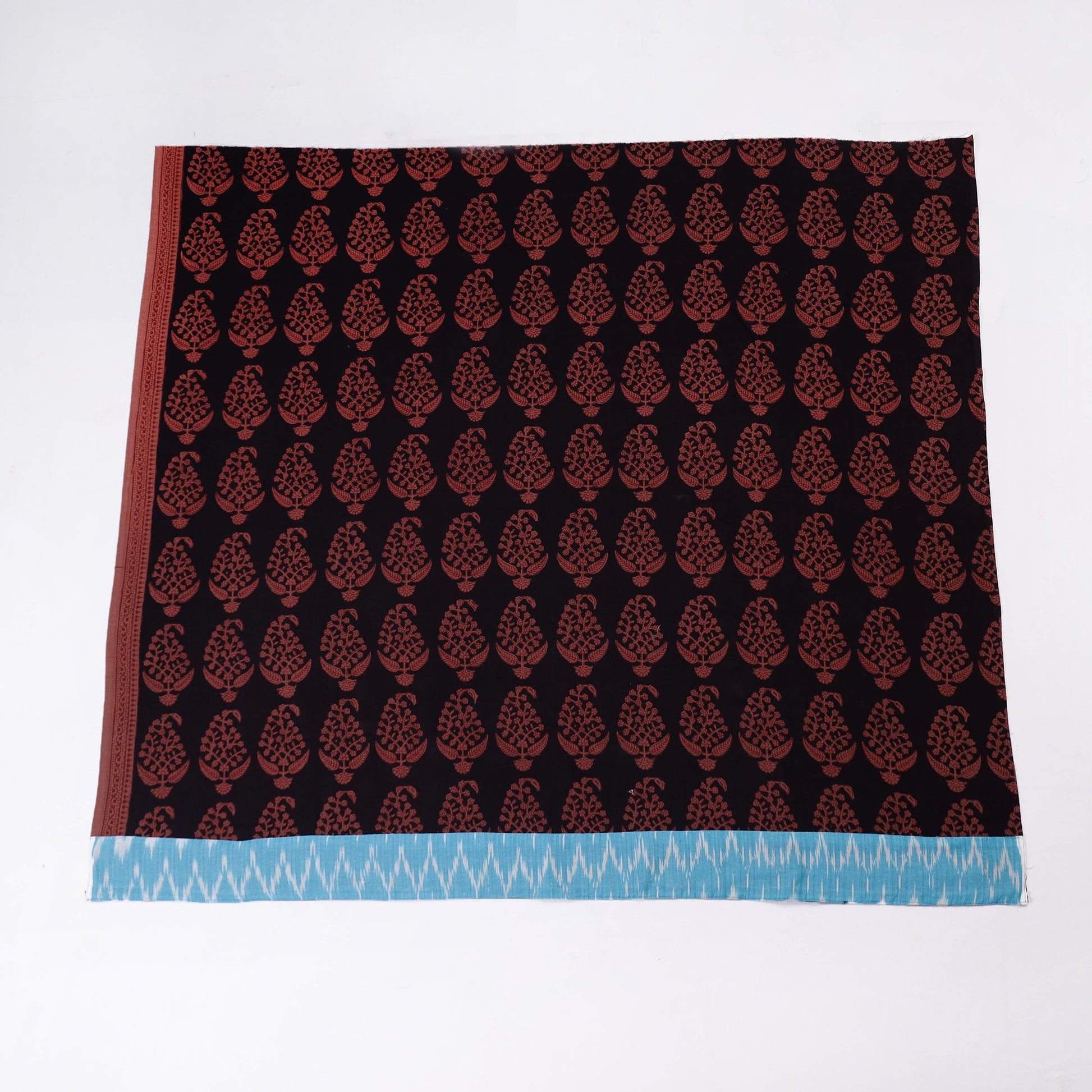 Black - Rangoli Bagh Block Printing Cotton Blouse Piece