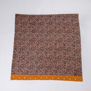 Brown - Rangoli Kalamkari Block Printed Cotton Blouse Piece