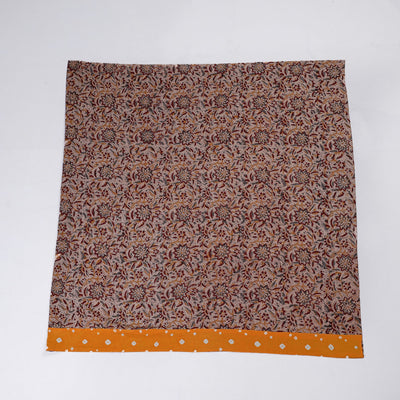 Brown - Rangoli Kalamkari Block Printed Cotton Blouse Piece