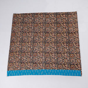 Black - Rangoli Kalamkari Block Printed Cotton Blouse Piece