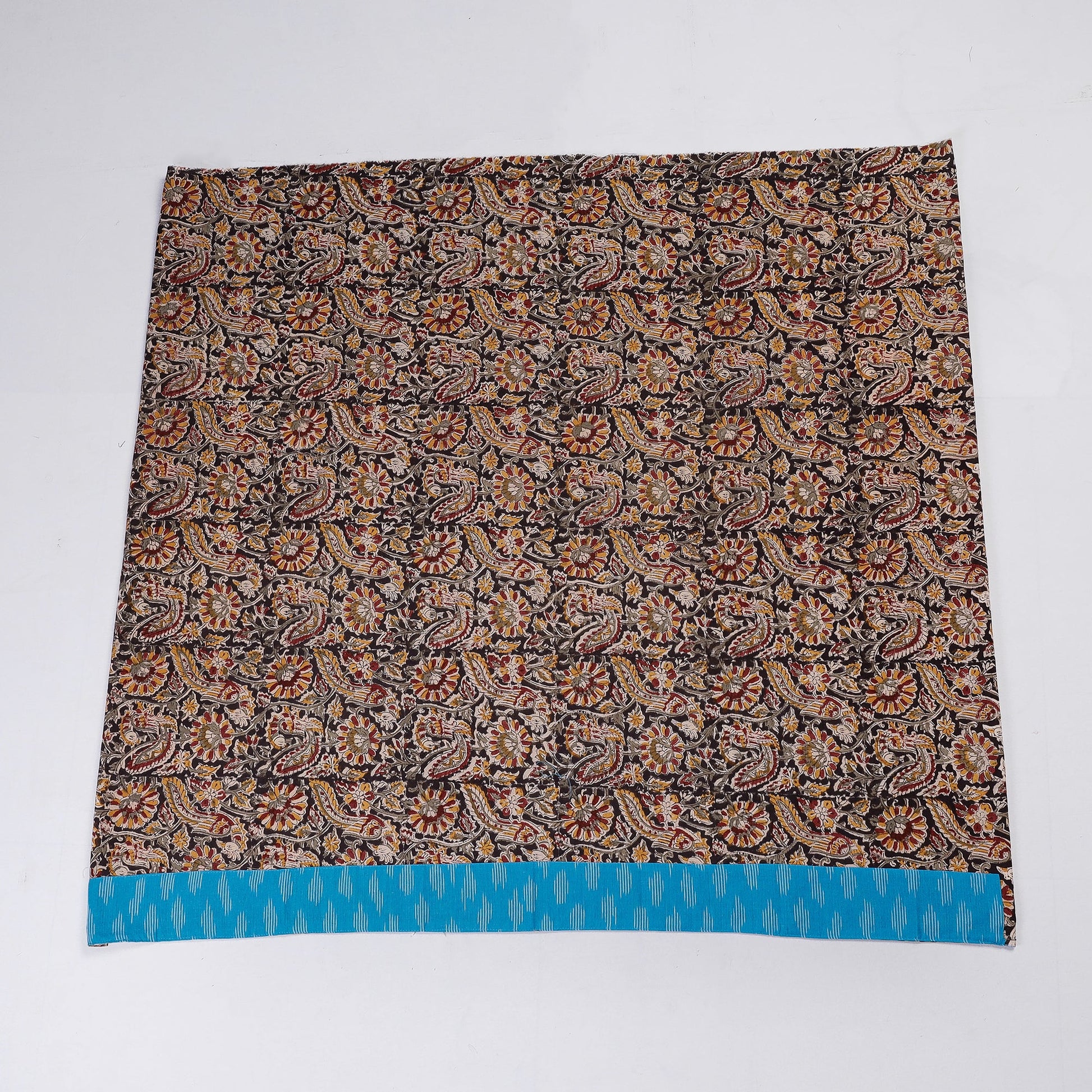Black - Rangoli Kalamkari Block Printed Cotton Blouse Piece