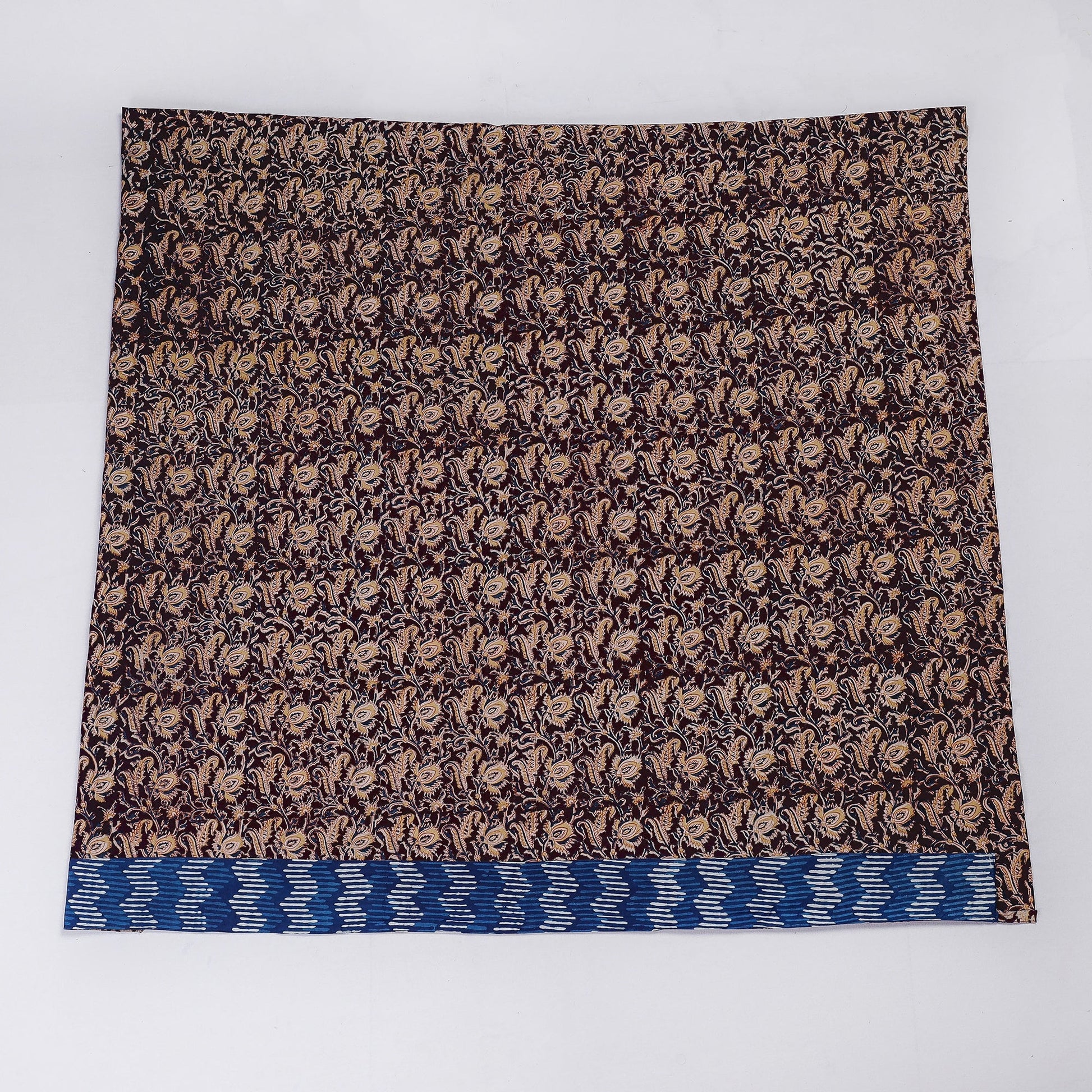 Black - Rangoli Kalamkari Block Printed Cotton Blouse Piece