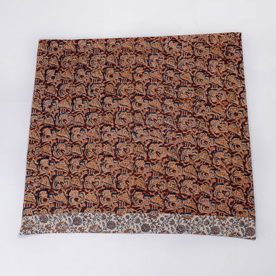 Brown - Rangoli Kalamkari Block Printed Cotton Blouse Piece