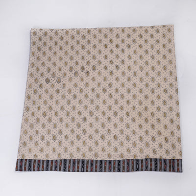 Beige - Rangoli Kalamkari Block Printed Cotton Blouse Piece