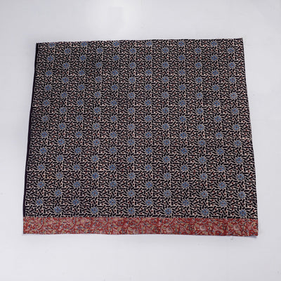 Black - Rangoli Ajrakh Block Printing Cotton Blouse Piece