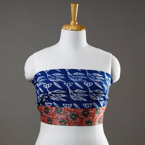 Blue - Hand Batik Printed Cotton Blouse Piece