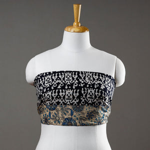 Black - Hand Batik Printed Cotton Blouse Piece