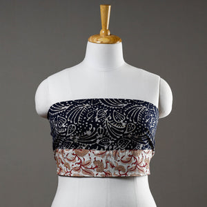 Blue - Hand Batik Printed Cotton Blouse Piece