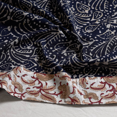 Blue - Hand Batik Printed Cotton Blouse Piece