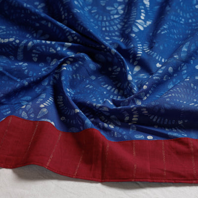 Blue - Hand Batik Printed Cotton Blouse Piece