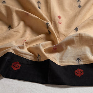 Beige - Jacquard Cotton Blouse Piece