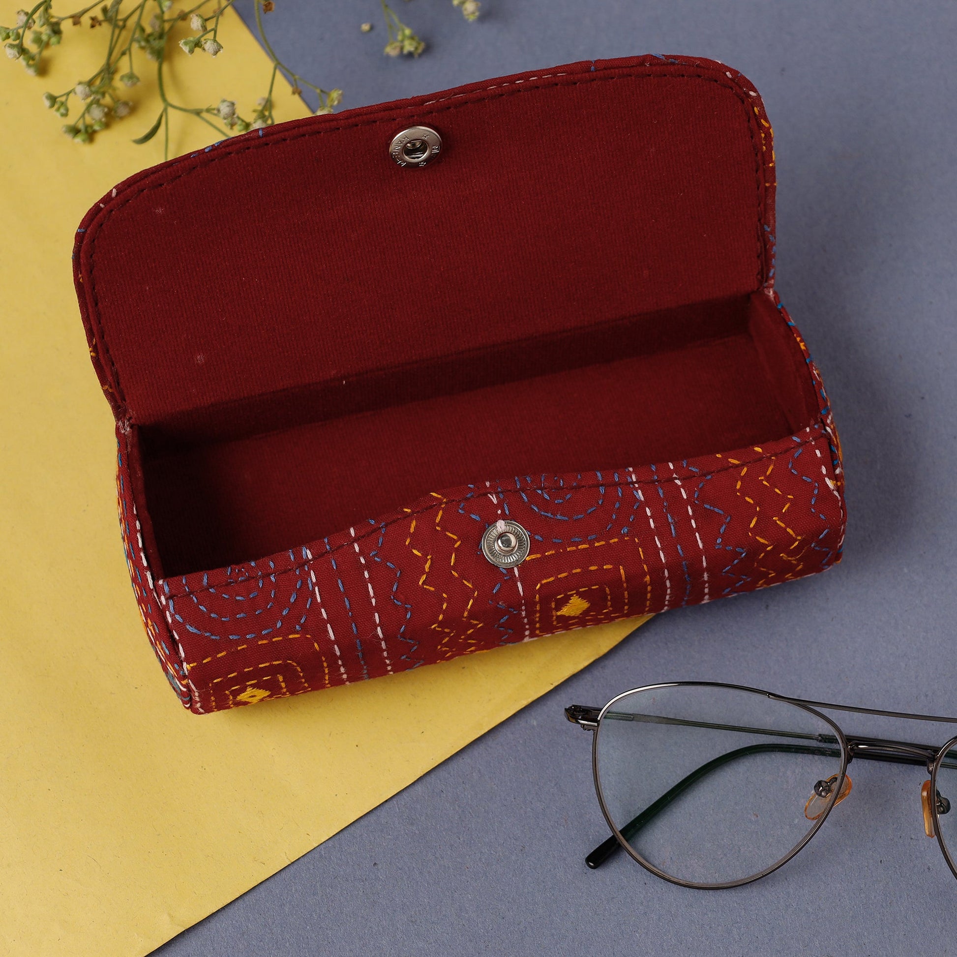 Bengal Kantha Work Handcrafted Spectacles Case