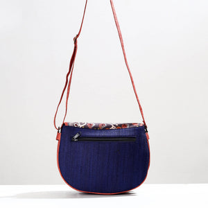 Black - Handpainted Kalamkari Natural Dyed Ghicha Silk Sling Bag