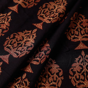 Black - Natural Dyed Cotton Bagh Print Fabric